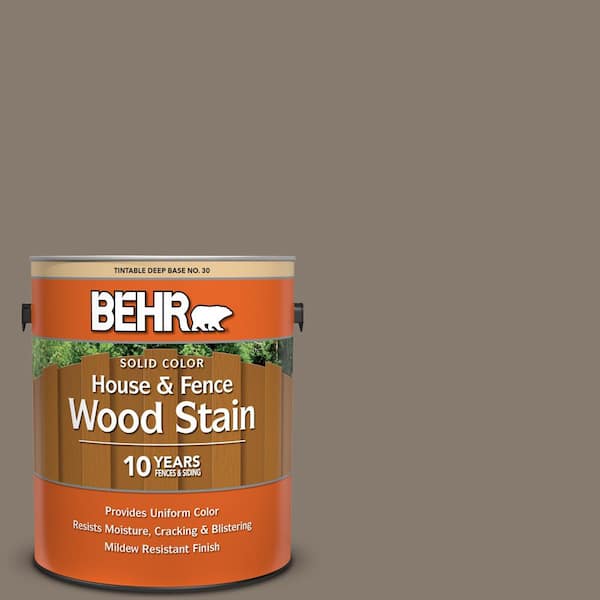 BEHR 1 gal. #SC-259 Aged Grey Solid Color House and Fence Exterior Wood Stain