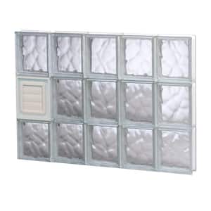 Clearly Secure 31 in. x 23.25 in. x 3.125 in. Frameless Wave Pattern ...
