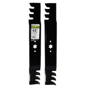 2 Blade Commercial Mulching Set for Many 42 in. Cut MTD, Cub Cadet, Troy-Bilt Mowers Replaces OEM # 742-0616, 942-0616