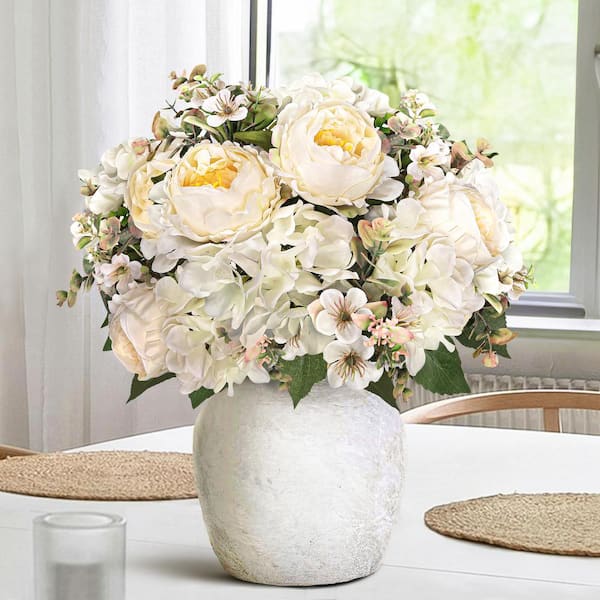 Faux Peonies, Hydrangeas and Ranunculus Mix - offers Faux Light Pink Flower Arrangement