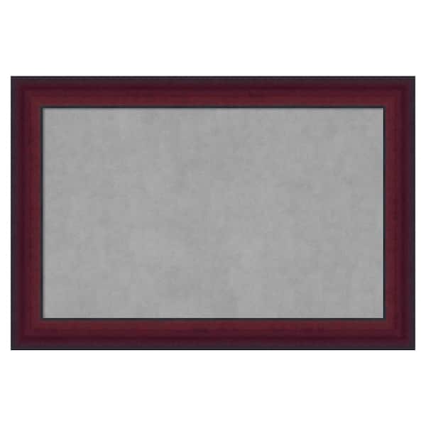 Amanti Art Canterbury Cherry 37 in. x 25 in. Framed Magnetic Board