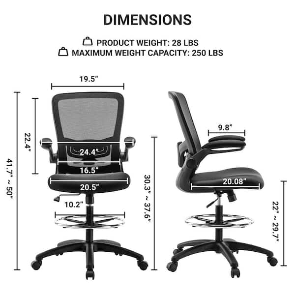 Ergonomic Office Chair With Footrest Counter Height Table Frylr