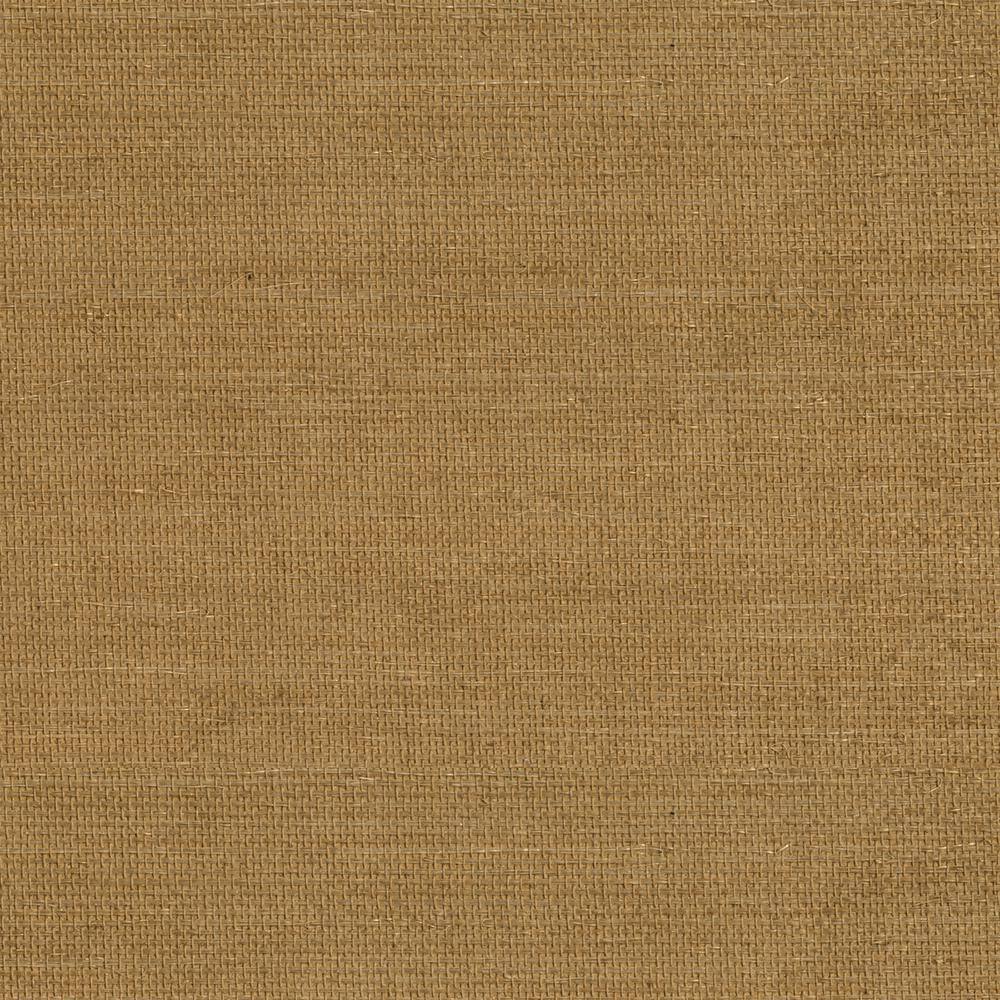 Warm Brown Grasscloth Non-Pasted Wallpaper Roll