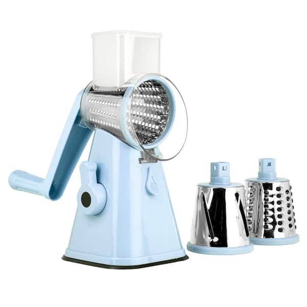 As Seen on TV NutriSlicer 3-in-1 Spinning/Rotating Mandoline and Countertop Food Slicer and Grater in Pastel Blue