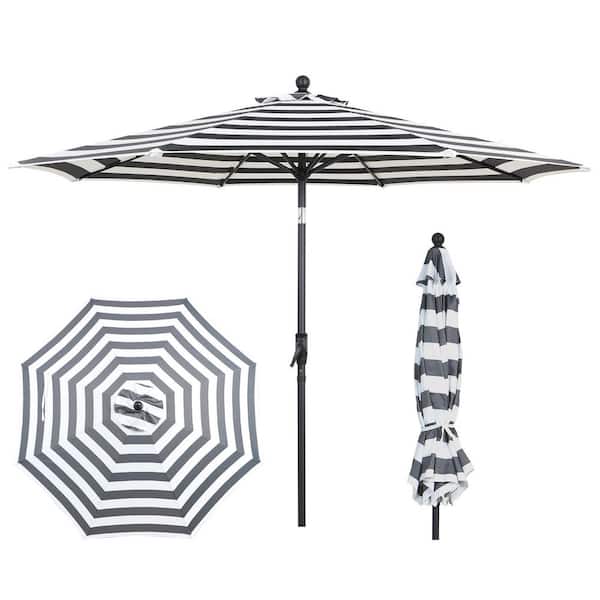9 double vented patio umbrella with tilt AE Outdoor 9 ft. Patio Umbrella with Auto-Tilt and Crank Lift-Double Vented  Canopy, Wind-Resistant Ribs, UV/Water-Resistance(Black) UA030A-9FT-BKAWCS