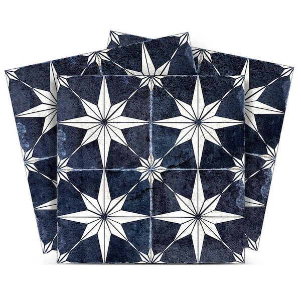 Blue and White Smoke R501 12 in. x 12 in. Vinyl Peel and Stick Tile (24 Tiles, 24 sq. ft./Pack)