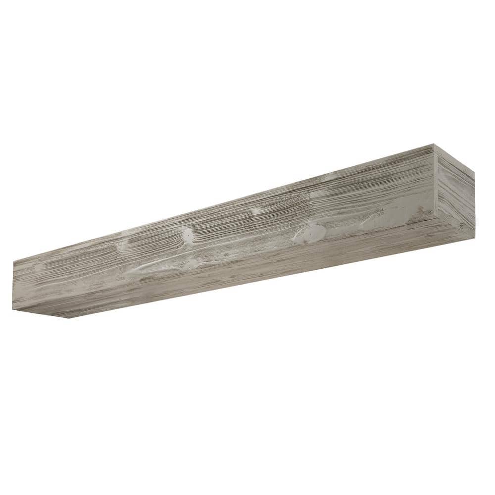 72 in. W x 9 in. D Gray Wood Distressed Floating Shelves, Rustic Floating a