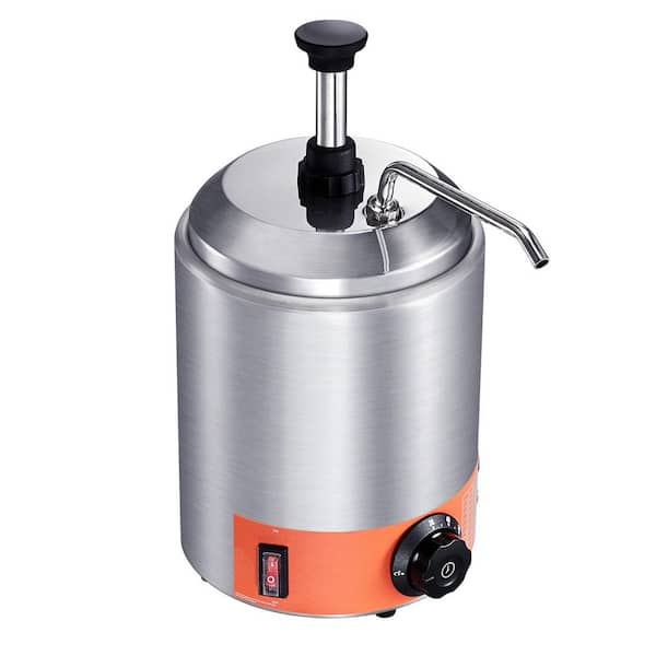 SVOPES 2.3 qt. Electric Cheese Dispenser with Pump, Stainless Steel Nacho Cheese Warmer Commercial Hot Fudge, Caramel Dispenser