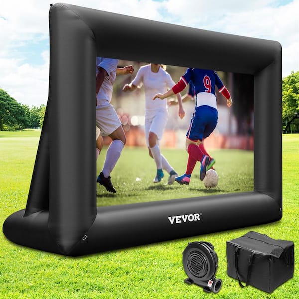 VEVOR 24 ft. Inflatable Movie Screen Inflatable Projector Screen for Outside with 360-Watt Air Blower for Outdoor Movie Use