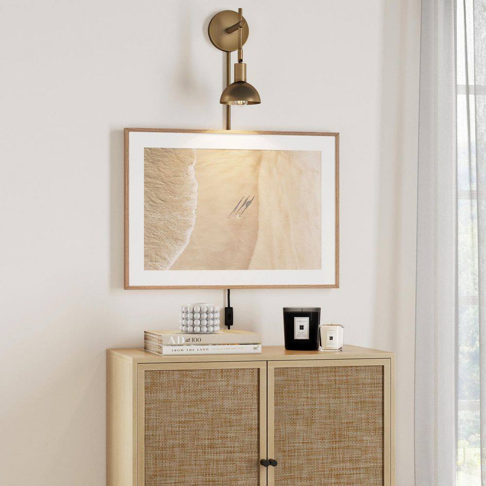 Tamlin Brass Gold Dimmable Wall Sconce Set of 2