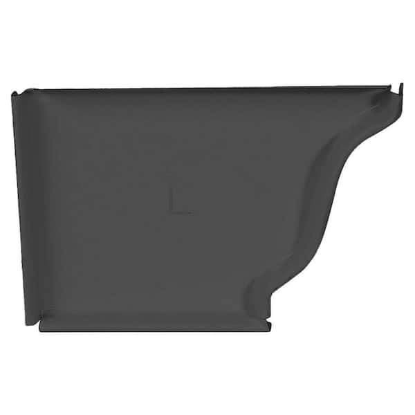 Gibraltar Building Products 5 in. Black Aluminum KStyle Gutter Left