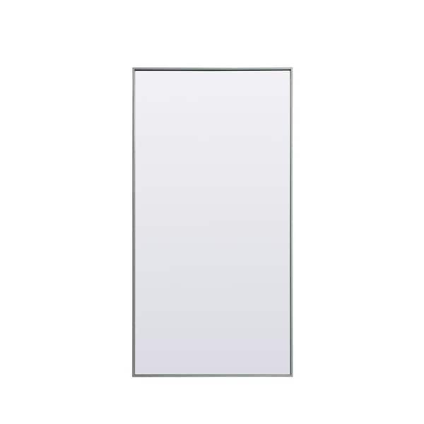 Unbranded Simply Living 60 in. W x 30 in. H Rectangle Metal Framed Silver Full Length Mirror