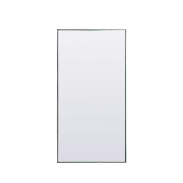 Unbranded Simply Living 30 in. W x 60 in. H Rectangle Metal Framed Silver Full Length Mirror