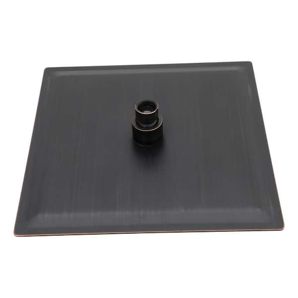 1-Spray Patterns with 2.5 GPM 16 in. Ceiling Mount and Wall Mount Rain Fixed Shower Head in Oil Rubbed Bronze