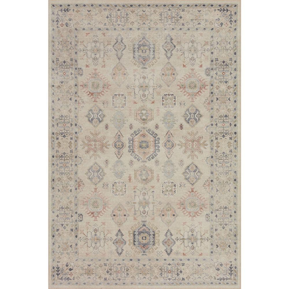 Elysian Black Oriental Synthetic 27" x 45" Easy-Care Rug