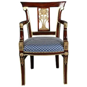 British Colonial Plantation Cherry Mahogany Arm Chair