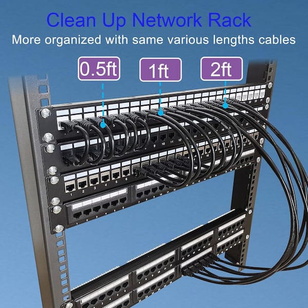 Yichuhaoxi Cat 6 Ethernet Cable 3 ft. 10 Pack, 10Gbps, High