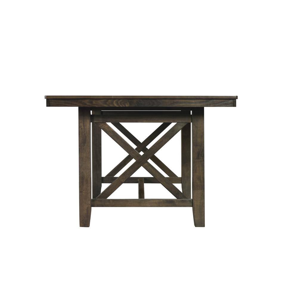 Julius Walnut Brown Solid Wood Rectangular Dining Table