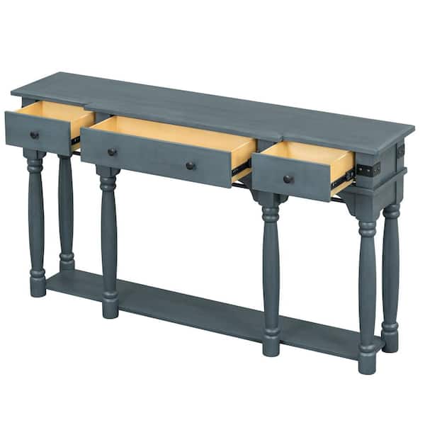 60 in. W x 14 in. D x 34 in. H Bathroom Blue Linen 20239112