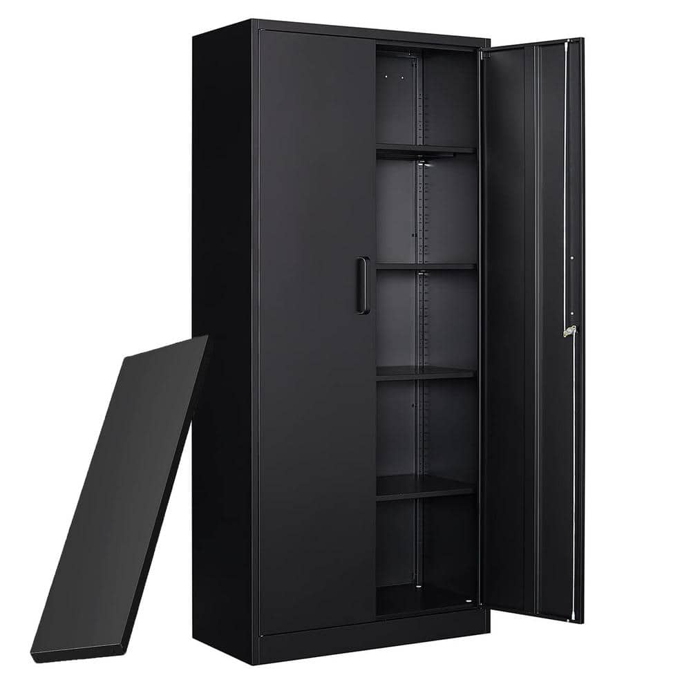 LISSIMO Storage File Cabinet 36 in. W x 72 in. H x 18 in. D 4 Shelves ...