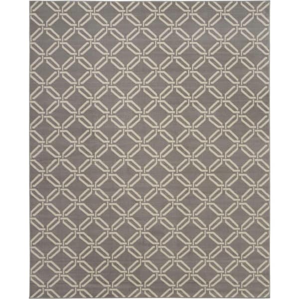 Jubilant Grey 8 ft. x 10 ft. Moroccan Farmhouse Area Rug