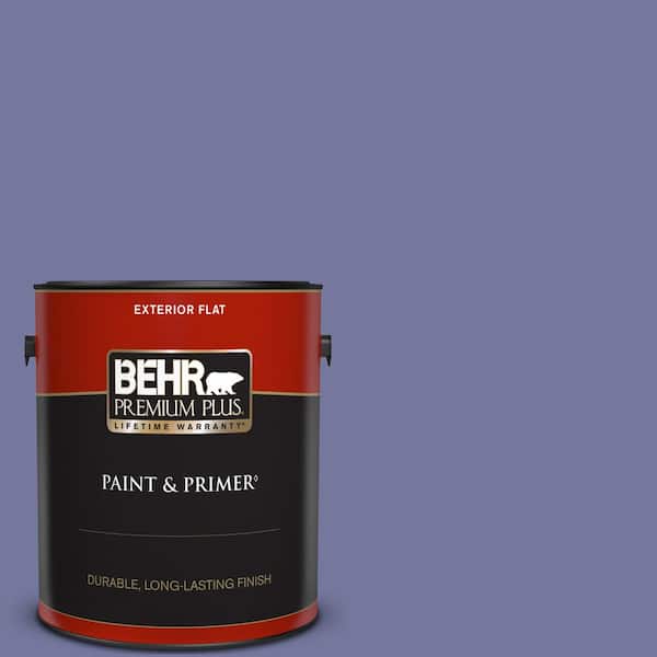 BEHR PREMIUM PLUS 1 gal. #630D-6 Palace Purple Flat Exterior Paint & Primer