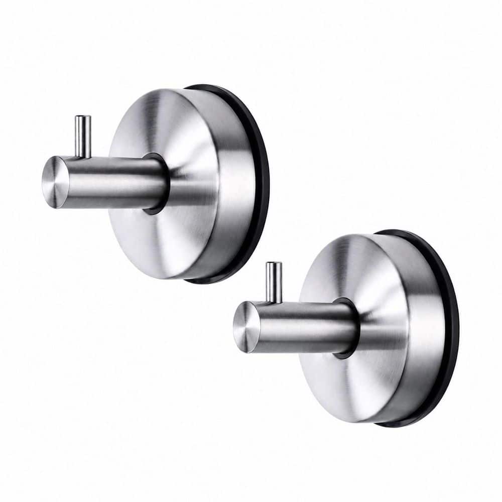 Vacuum Suction Cup Towel Hook in Silver Stainless Steel Finish for Bathroom Shower Accessories, Removable Design price history on PriceWatchPro