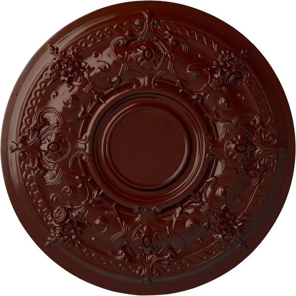 Ekena Millwork 29-1/4" x 2" Darnay Urethane Ceiling (Fits Canopies up to 7-1/4"), Brushed Mahogany