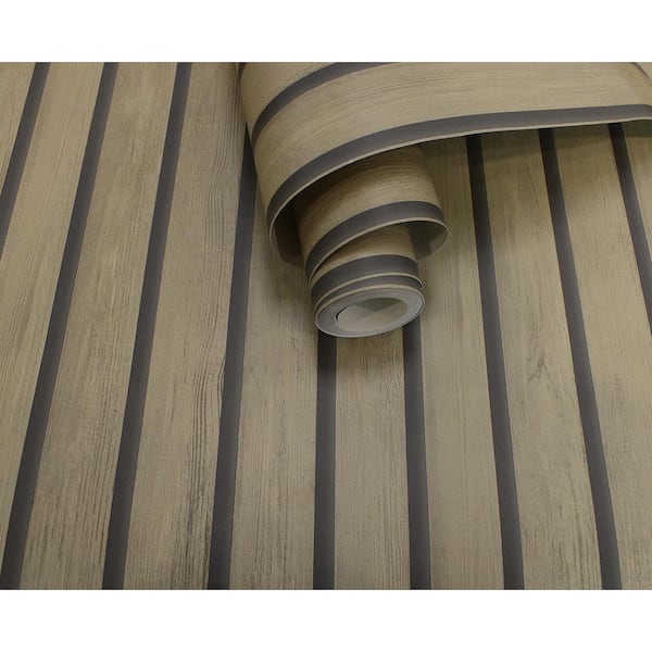 Oak Wood Slats Retro 3D PVC Striped Wallpaper Roll For TV And Living Room  Decor No Glue Included Not A Panel From Aishede, $44.33