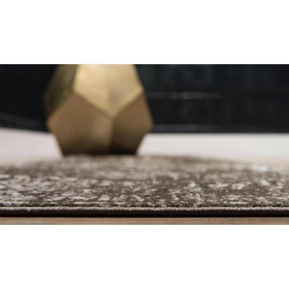 Sofia Brown and Ivory Low Pile Runner Rug