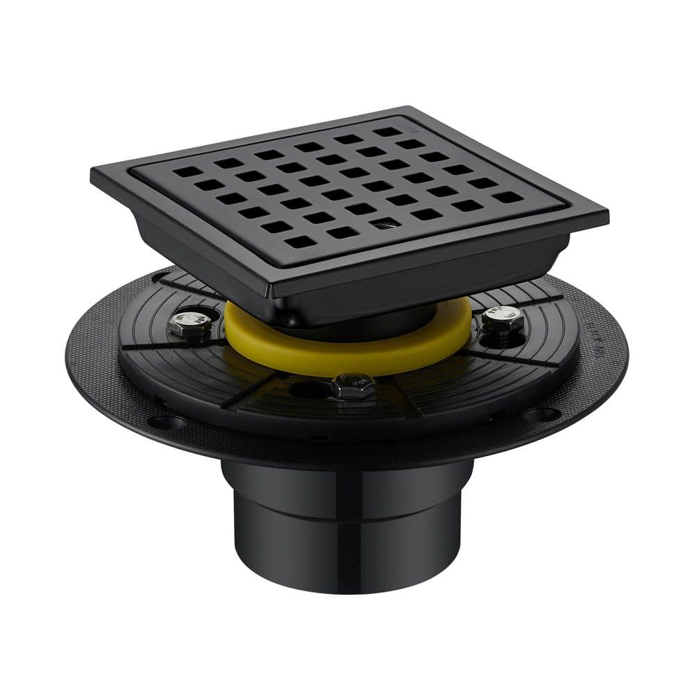 4 in. x 4 in. Stainless Steel Square Shower Floor Drain in Matte Black price history on PriceWatchPro