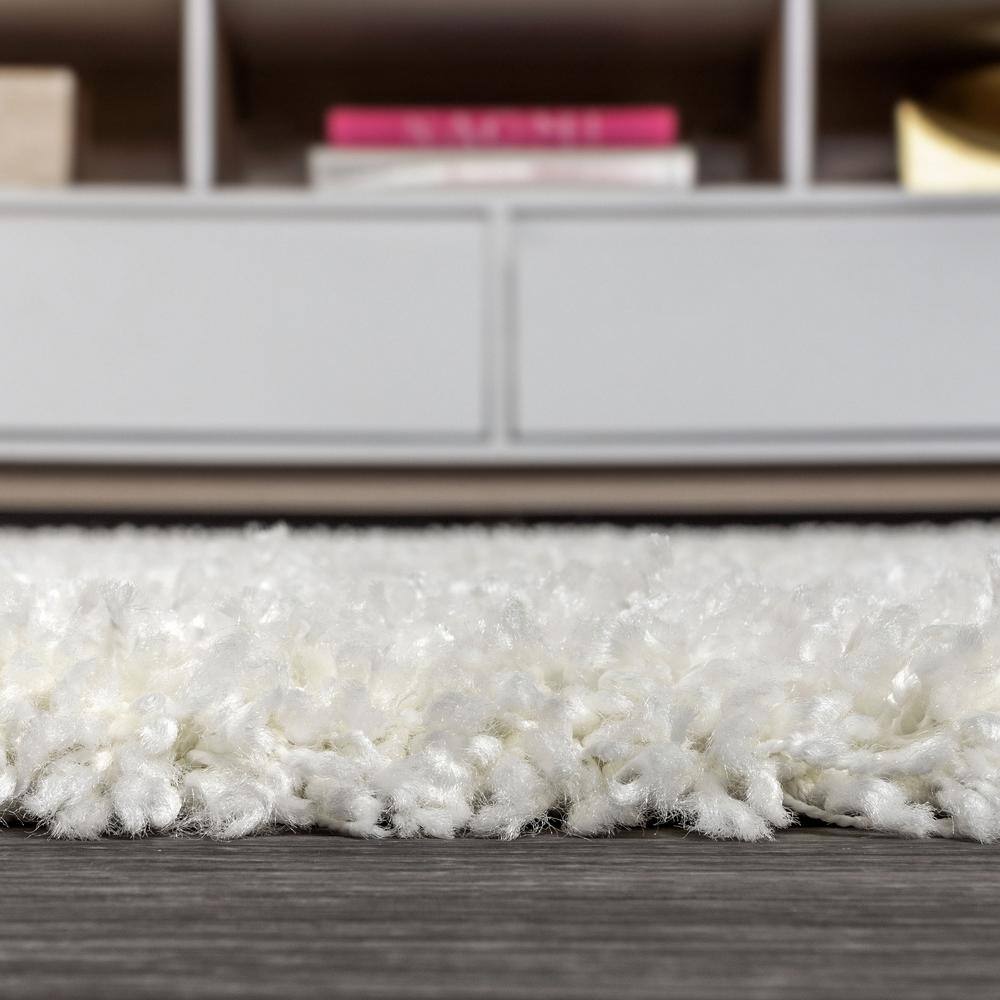 Mercer White Shag Plush Reversible Area Rug 3x5