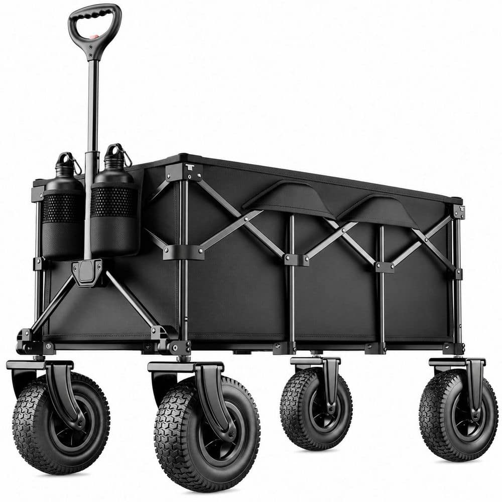 7.77 cu. ft. 400 lbs Steel Frame Oxford Fabric Bin Garden Cart with 10 in Inflatable Rubber Wheels All Terrain price history on PriceWatchPro
