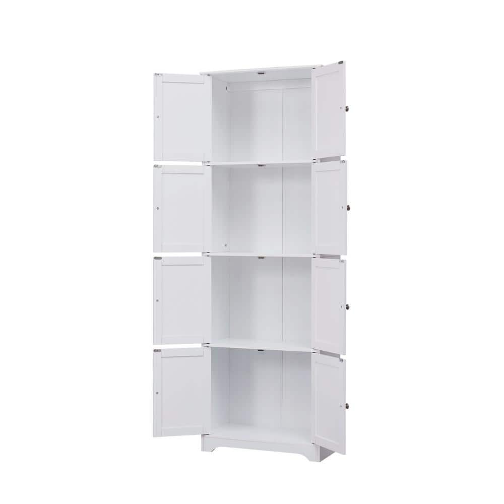 White 68" Tall Office Cabinet with Adjustable Shelving
