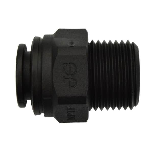 3/8 in. OD x 3/8 in. NPTF Push-to-Connect Male Connector Fitting (10-Pack)
