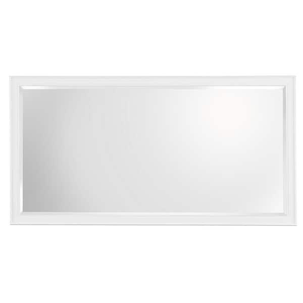 Home Decorators Collection 60 In W X, White Framed Mirror Rectangle
