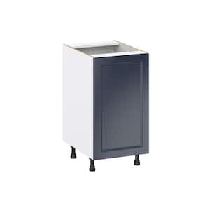 Devon 18 in. W x 24 in. D x 34.5 in. H Painted Blue Shaker Assembled Base Kitchen Cabinet with a Full High Door