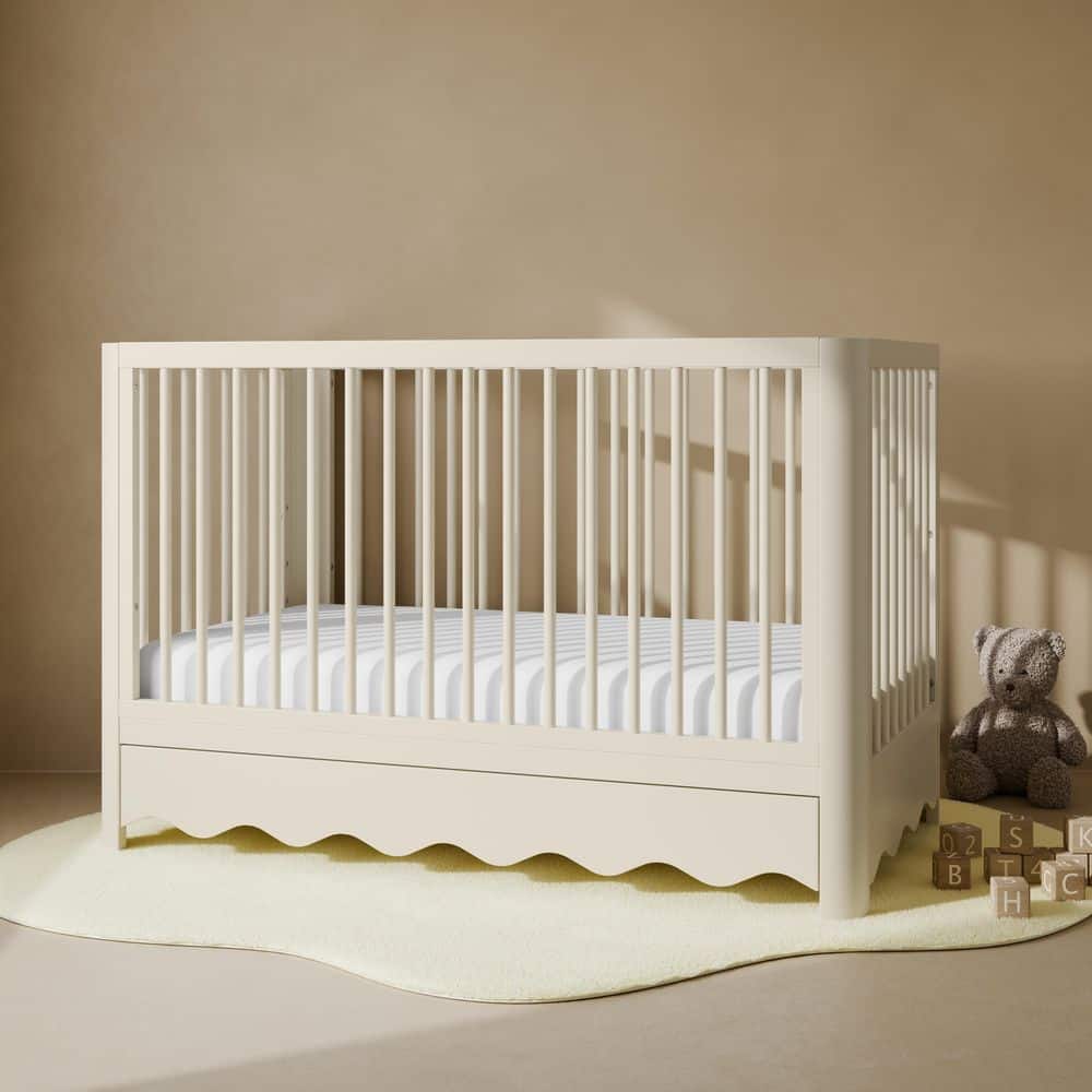 Casablanca Frosted Oat Deluxe 5-in-1 Convertible Crib with Drawer