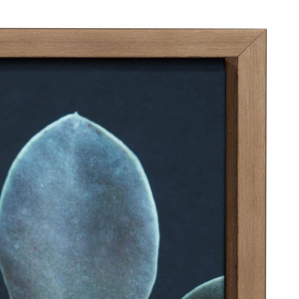Little One Botanical Succulent Canvas Wall Art with Gold Frame