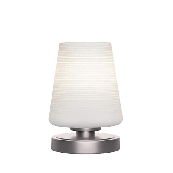 Unbranded Quincy 8.5 in. Graphite Accent Lamp with Glass Shade