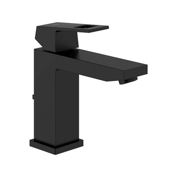 GROHE Eurocube M-Size Single Handle Single-Hole Bathroom Faucet in Matte Black