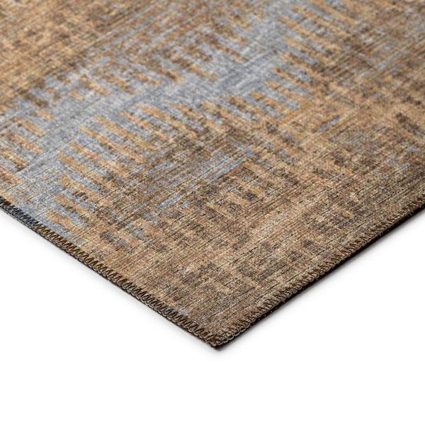 Bravado Beige 1 ft. 8 in. x 2 ft. 6 in. Geometric Indoor/Outdoor Washable Area Rug