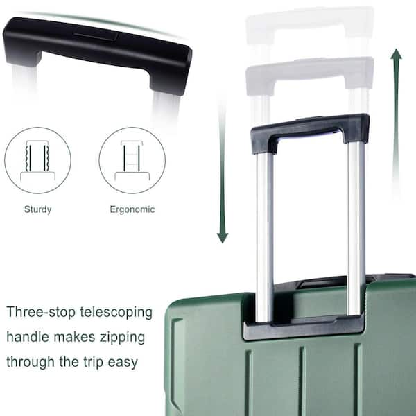 Merax Green Lightweight 2-Piece Expandable ABS Hardshell Spinner