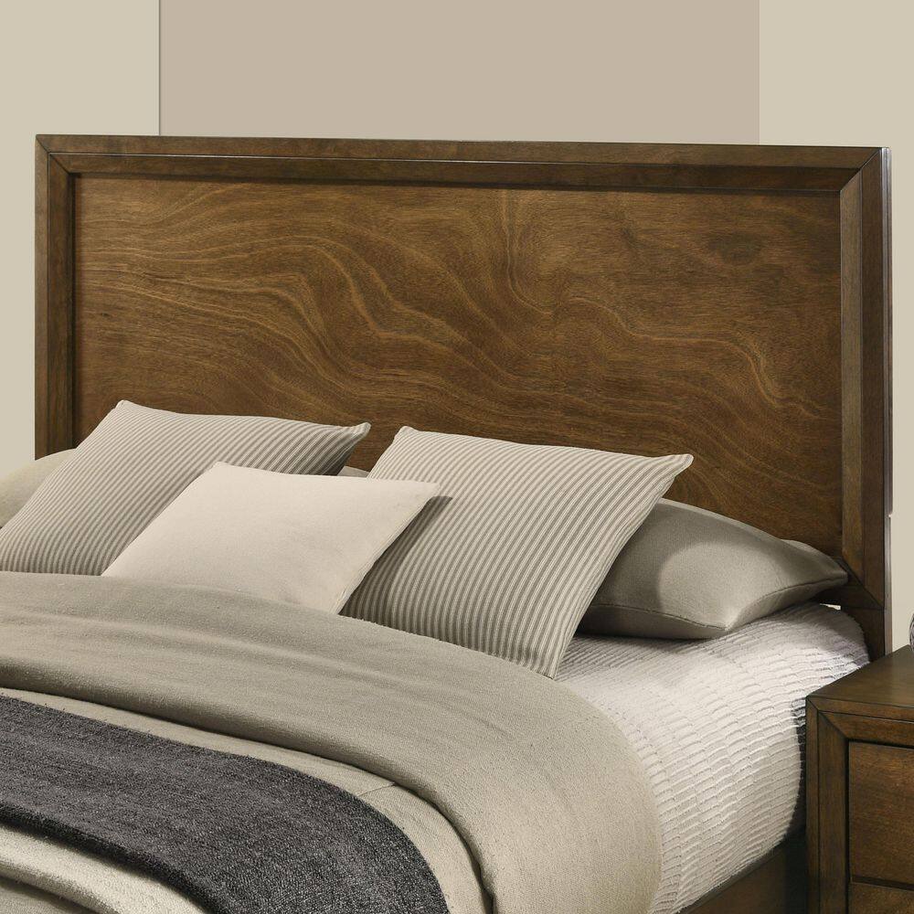 Joune 6-Piece Walnut Wood Frame King Panel Bedroom Set with Beleved Corner, Metal Center Glide, Zinc Bronze Metal Knobs - thumbnail 7