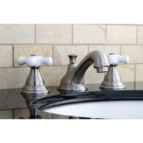 Royale 8 in. Widespread 2-Handle Bathroom Faucet in Brushed Nickel