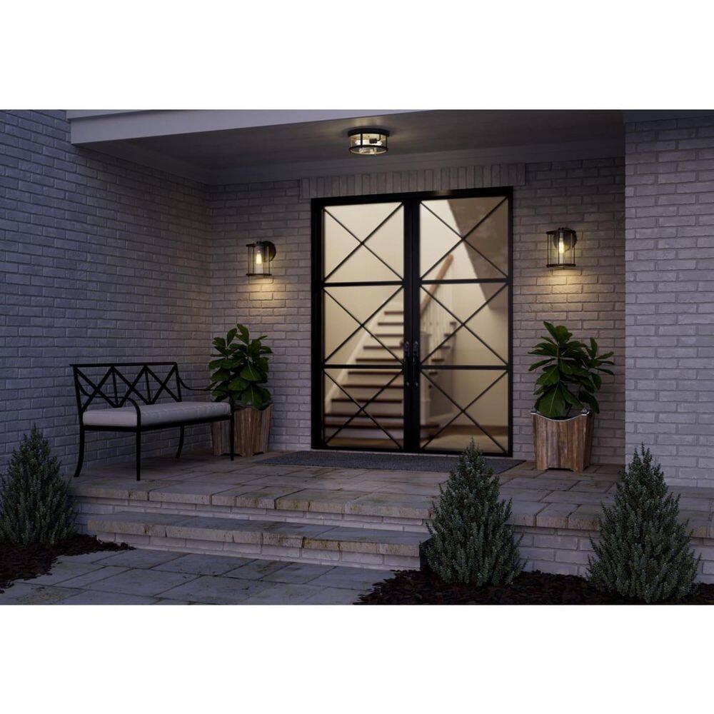 Bronze Dimmable Direct Wired Lantern Sconce