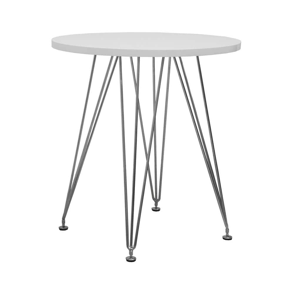 Mod Made Paris Tower White Round Accent Dining Table MMGT027FWhite