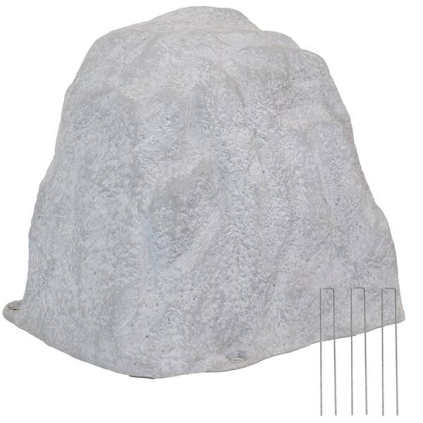 Medium Fiberglass Faux Rock Cover for Garden Landscape - Beige 12 H x 20  W x 30 L