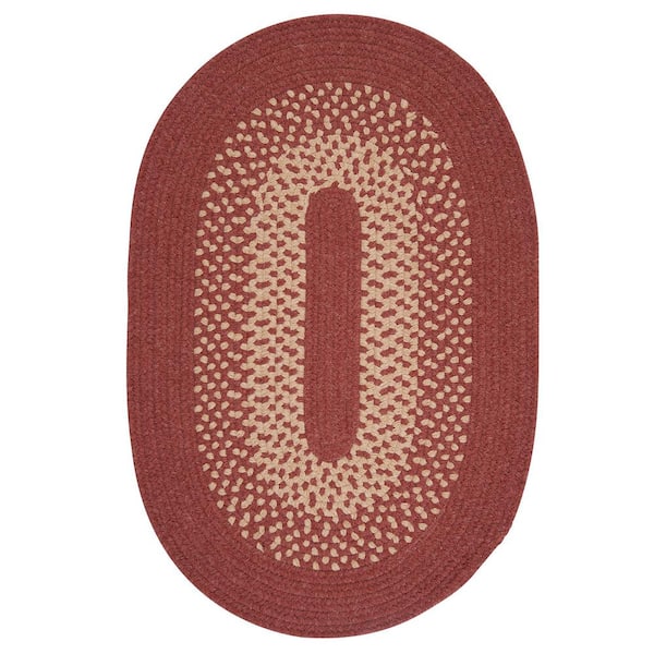 Home Decorators Collection Portland Rosewood 5 ft. x 8 ft. Oval Braided Area Rug