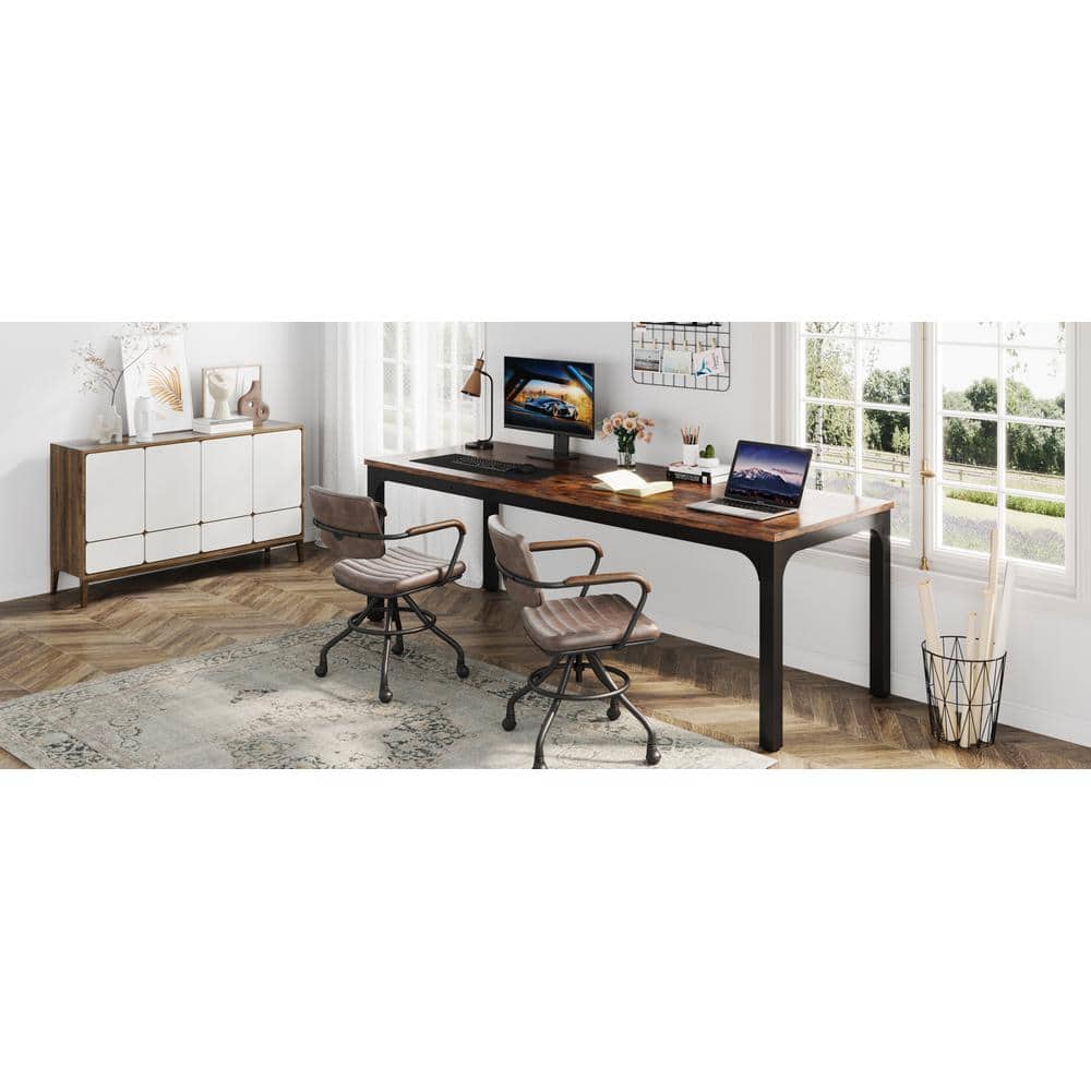 Moronia 78.7 in. Rectangular Wood Computer Desk - Thumbnail 5